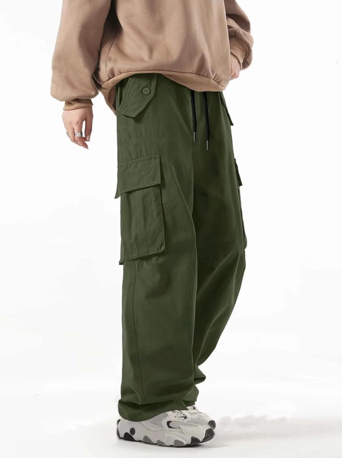 OLIVE GREEN MEN'S CARGO PANTS