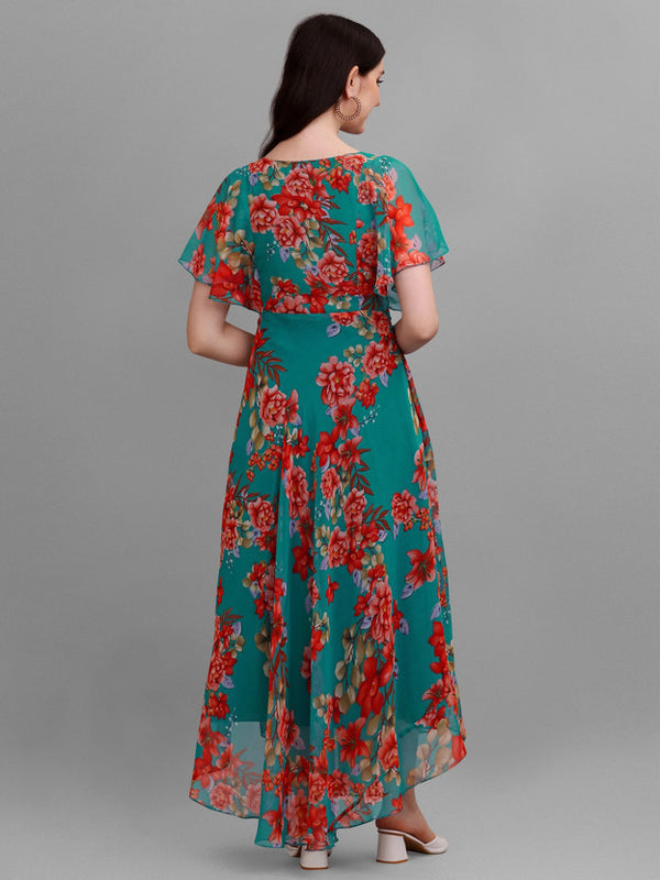 Printed Georgette Stitched Anarkali Gown