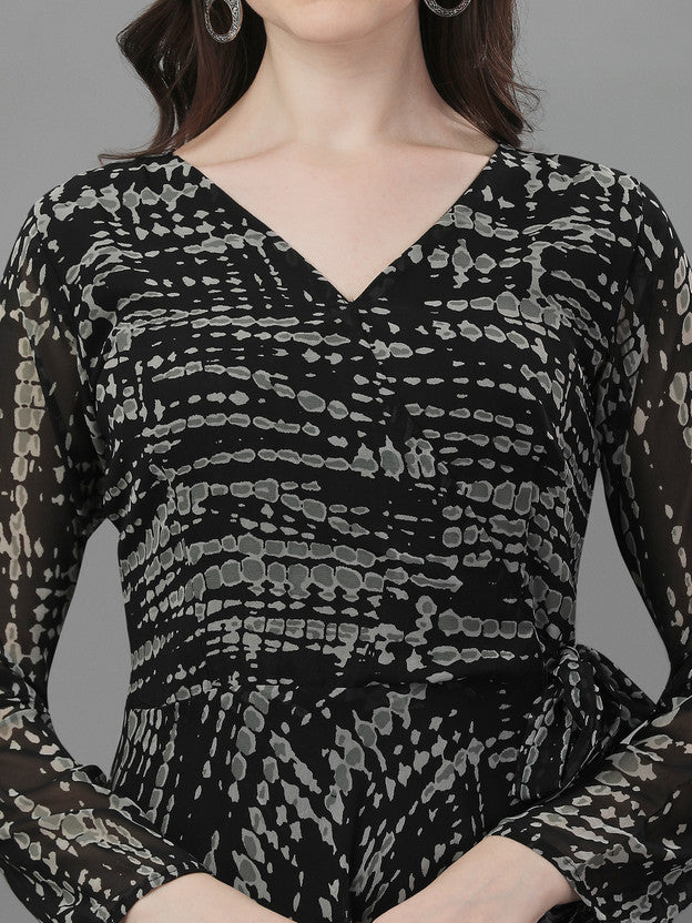 Georgette Stitched Anarkali Gown  (Blue)