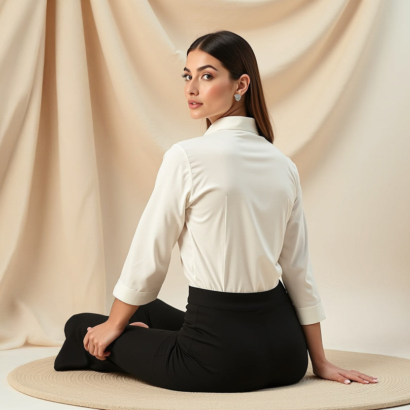 Women Regular Fit Solid Spread Collar Formal Shirt